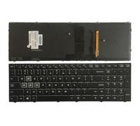 Squndevyx Teclado Estadounidense con retroiluminación Compatible con P650HS-G P651HS-G P650HP6-G P671HP6-G P650RP6 P650RP6-G P651HP3-G