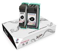 Squuido 2 Remanufactured Cartuchos de Tinta 15 78 compatibles con HP PSC 2120 700 720 750 760 900 950 Officejet 5110 V30 V40 V45 Deskjet 3810 3820 815c 916c 920c 940c 948c | Alto Rendimiento