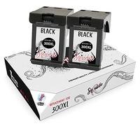 Squuido 2 Remanufactured Cartuchos de Tinta 300XL 300 XL Negro compatibles con HP Deskjet D1660 D1663 D2530 D2545 D2560 D2660 D5560 F2420 F2480 F4210 F4240 F4272 F4280 F4580 Photosmart C4780 C4680