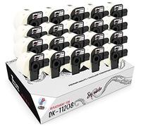 Squuido 20 rollos DK-11208 DK11208 Etiquetas compatibles para Brother P-Touch QL-500 QL-550 QL-560 QL-570 QL-580 QL-700 QL-800 QL-810W QL-820NWB QL-1100 1110NWB | 38mm x 90mm | 400 Etiquetas por Rollo