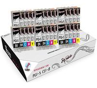 Squuido 30 Cartuchos de Tinta PGI-5 CLI-8 compatibles para Canon Pixma iX4000 iX5000 iP3300 iP3500 MP510 MP520 MX700 | Alto Rendimiento
