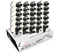 Squuido 30 rollos cintas DK-22205 DK22205 Etiquetas Continuas compatibles para Brother P-Touch QL-500 QL-550 QL-560 QL-570 QL-580 QL-700 QL-710W QL-800 QL-810 QL-820NWB QL-1100 1110NWB | 62mm x 30.48m