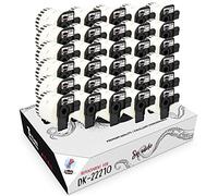 Squuido 30 rollos cintas DK-22210 DK22210 Etiquetas Continuas compatibles para Brother P-Touch QL-500 QL-550 QL-560 QL-570 QL-580 QL-700 QL-710W QL-800 QL-810 QL-820NWB QL-1100 1110NWB | 29mm x 30.48m