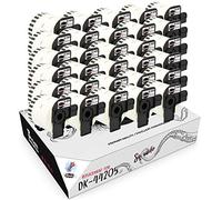 Squuido 30 rollos cintas DK-44205 DK44205 Etiquetas Continuas Removibles compatibles para Brother P-Touch QL-500 QL-550 QL-560 QL-570 QL-580 QL-700 QL-800 QL-820NWB QL-1100 QL-1110NWB | 62mm x 30.48m