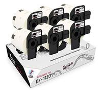 Squuido 6 rollos DK-11209 DK11209 Etiquetas compatibles para Brother P-Touch QL-500 QL-550 QL-560 QL-570 QL-580 QL-700 QL-800 QL-810W QL-820NWB QL-1100 1110NWB | 29mm x 62mm | 800 Etiquetas por Rollo