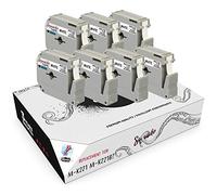 Squuido 7 Casetes de Cinta Negro sobre Blanco Etiquetas M K221 MK221 MK-221BZ 9mm x 8m compatibles para Brother P-Touch PT-M95 PT-100 PT-70 PT-80 PT-90 PT-55 PT-65 PT-110 PT-75 PT-85 BB-4