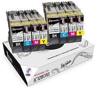 Squuido 8 Cartuchos de Tinta LC-1280XL LC-1240XL compatibles para Brother MFC-J430W MFC-J5910DW MFC-J625DW MFC-J6510DW MFC-J6910DW MFC-J825DW DCP-J525W DCP-J725DW | Alto Rendimiento 2400/1200 páginas