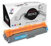 Squuido Cartucho de tóner Cian TN-245 TN-245C Compatible para Brother DCP-9015CDW DCP-9020CDW MFC-9140CDN MFC-9330CDW MFC-9340CDW HL-3140CW HL-3142CW HL-3170CDW | Alto Rendimiento 2200 páginas
