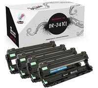 Squuido Pack de 4 tambores DR-241 DR-241 ompatibles para Brother DCP-9015CDW DCP-9020CDW MFC-9140CDN MFC-9330CDW MFC-9340CDW HL-3140CW HL-3150CDW HL-3170CDW | Alto Rendimiento 15000 páginas