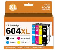 Sqwekd 604XL Cartucho de Tinta Compatible con Epson 604 para Tinta Epson XP 2200 Expression Home XP-3200 XP-4200 XP-2205 XP-4205 Workforce WF-2930 WF-2935 (1 Negro, 1 Cian, 1 Magenta, 1 Amarillo)