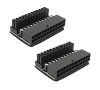 SQXBK 2 conectores de alimentación de 24 pines hembra a 24 pines macho de 90 grados para placas base, fuentes de alimentación de computadora de escritorio