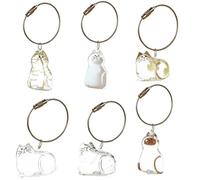 SQYDFDC Llavero de Caja Transparente de Cabello Gato, Recuerdo de Piel de Mascota 2pcs Combinados con 1 Llavero, Buen Regalo de Recuerdo NO.4 and NO.6 2 Piezas