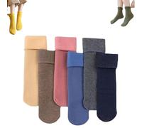 SQYZRZ 2026 New Manliras Socks for Women, Manliras Thermal Socks Women, Fleececozy - Ultra Soft Velvet Slim Thermal Sock (6PCS-A,Talla única)