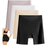 SQYZRZ Choosemuc Underwear, Women's 7A-Grade High-Waisted Invisible Ice Silk Tummy Control and Butt Lift Underwear 3-in-1 (4PCS,L)