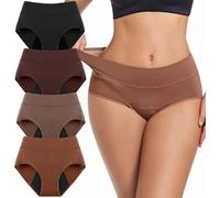 SQYZRZ Veras Undies Incontinence Panties, Reusable & Washable Incontinence Underwear Three Layer Leakproof Underwear (4PCS-D,3XL)