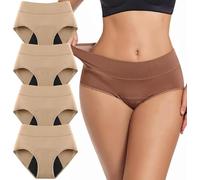 SQYZRZ Veras Undies Incontinence Panties, Reusable & Washable Incontinence Underwear Three Layer Leakproof Underwear (4PCS-B,XS)