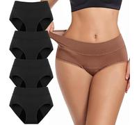 SQYZRZ Veras Undies Incontinence Panties, Reusable & Washable Incontinence Underwear Three Layer Leakproof Underwear (4PCS-C,3XL)