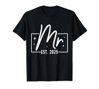 Sr. Est. 2025 Recién casados esposo Sr. y Sra Camiseta