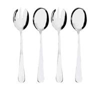 Sr. Spoon - Juego de 2 cubiertos para ensalada, cuchara para ensalada y tenedores de ensalada de acero inoxidable, 21 x 5 cm