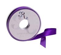 SR SUPER RIBBONS®™ - Cintas de satén de doble cara para envolver regalos, decoración de fiestas, coche de boda, Navidad, globos, pelo, pasteles, regalos, ramo de boda (morado, 15 mm x 20 m)