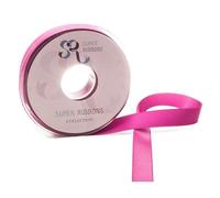 SR SUPER RIBBONS®™ - Cintas de satén de doble cara para envolver regalos, decoración de fiestas, coche de boda, Navidad, globos, pelo, pastel, regalos, ramo de boda (rosa frambuesa, 15 mm x 20 m)