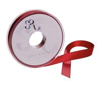 SR SUPER RIBBONS®™ - Cintas de satén de doble cara para envolver regalos, decoración de fiestas, Navidad, globos, pelo, pasteles, regalos, ramo de boda (rojo, 6 mm x 20 m)