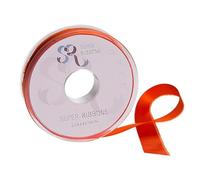 SR SUPER RIBBONS®™ - Cintas de satén para envolver regalos, decoración de fiestas, coche de boda, Navidad, globos, pelo, pastel, regalos, ramo de boda (naranja, 10 mm x 20 m)