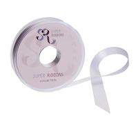 SR SUPER RIBBONS®™ - Cintas de satén para envolver regalos, decoración de fiestas, coche de boda, Navidad, globos, pelo, pasteles, regalos, ramo de boda (blanco, 6 mm x 20 m)