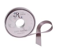 SR SUPER RIBBONS®™ - Cintas de satén para envolver regalos, decoración de fiestas, coche de boda, Navidad, globos, pelo, pastel, regalos, ramo de boda (gris, 6 mm x 20 m)