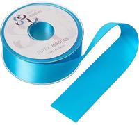 SR SUPER RIBBONS®™ Cintas de satén para envolver regalos, decoración de fiestas, coche de boda, Navidad, globos, pelo, pastel, regalos, ramo de boda (turquesa, 6 mm x 20 m)