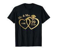 Sr. y Sra. durante 59 años, pareja del 59 aniversario de bodas Camiseta