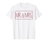 Sr. y Sra. Pareja Casada Marido Esposa Boda Luna de Miel Camiseta
