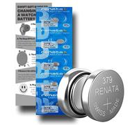 SR521SW - Pilas de reloj 379 Renata x 5 unidades, fabricadas en Suiza, equivalente a SR521SW, paquete de baterías de botón de repuesto para relojes con guía de montaje (idioma español no garantizado)