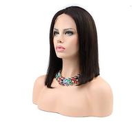 Sra. Cabello Real, Cabello Liso, Reverso, Encaje Frontal, Peluca Tejida A Mano, Peluca, Tinte Caliente (Tamaño: 14") (14)