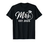 Sra. Est. 2025 Recién casados Parejas Sr. & Sra. Novia Camiseta