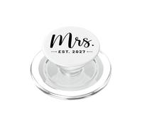 Sra. EST. 2027 Recién Casados ascendidos a Boda del señor y la señora PopSockets PopGrip para MagSafe