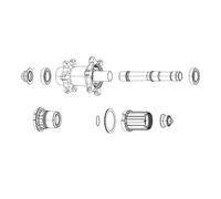 Sram 12x142 End Cap Set SP9 DB 12 x 142, Adultos Unisex, Negro-Negro
