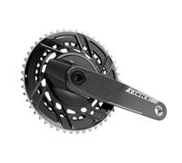SRAM Force AXS Power Meter Pedalier, 175 mm, 12 velocidades, soporte de rosca 48/35t, 8 pernos PM, husillo Dub, carbono, E1
