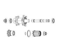 Sram FREEHUB Kit Zipp ZM2 10 SPD, Adultos Unisex, Negro-Negro