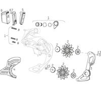 SRAM Pieza de repuesto Red / sistema de cambios Force eTap AXS Red AXS. carbono