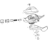 SRAM Piezas de repuesto de manetas de cambios Eagle XX1 gold