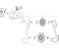SRAM Piezas de repuesto GX Eagle 1x12 Sistema de cambios black