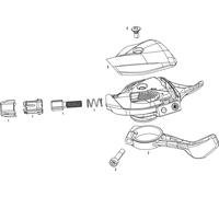 SRAM Piezas de repuesto maneta de cambios X01 Eagle negro