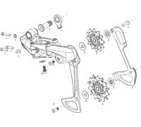 SRAM Piezas de repuesto maneta de cambios XX1 / X01 Eagle 1x12 negro. XX1