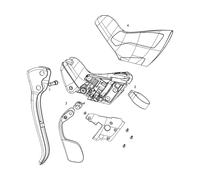 SRAM Piezas de repuesto pal. cambios/frenos Force 22, CX1, 1 / Rival 22, 1 negro