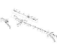 SRAM Piezas de repuesto palanca de frenos de aluminio X0 (2013-2016) negro