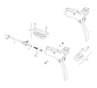 SRAM Piezas de repuesto palancas de frenos Level T one_size. set de 5 con llave acodada