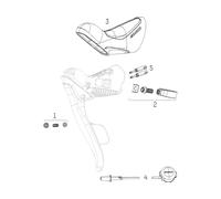 SRAM Piezas de repuesto para palanca de cambios/frenos Red / Force eTap AXS plata