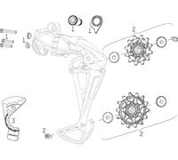 SRAM Piezas de repuesto para sistemas de cambios NX Eagle negro