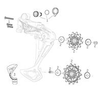SRAM Piezas de repuesto para sistemas de cambios SX Eagle negro